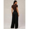 In-Stock Women's Casual Pleated High Waist Wide-Leg Long Pants for Spring and Autumn Fashion.