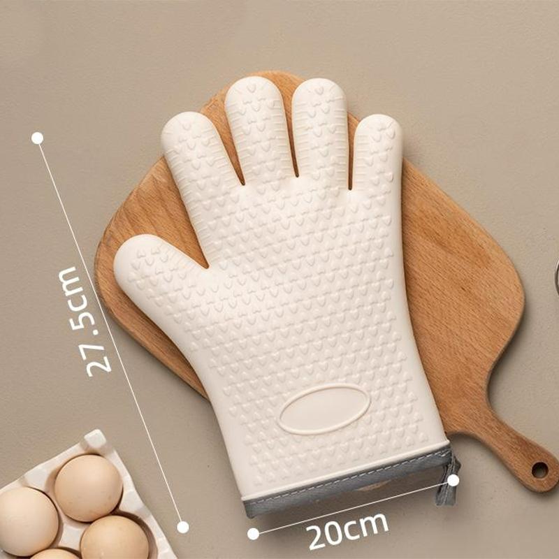 Silné silikonové žáruvzdorné rukavice Odolnost vůči vysokým teplotám Kuchyňská trouba Mikrovlnná trouba Pečicí rukavice Protiskluzové Snadno se čistí
