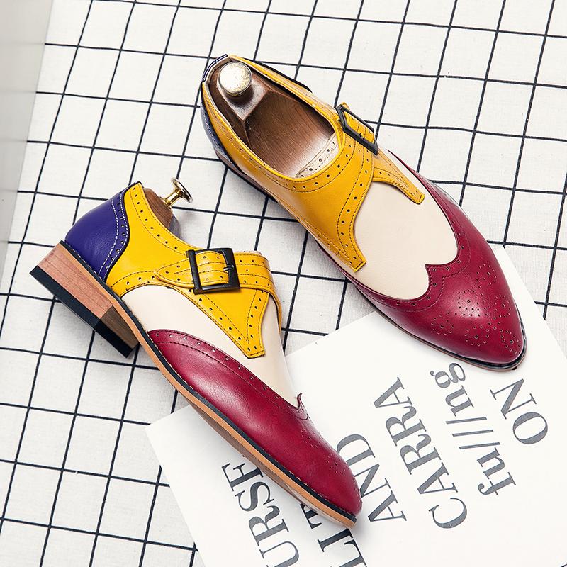 Fashion 2024 Leather Dress Shoes Men Shoes For Offical Business Casual Shoes Gentleman Formal For Wedding Party Flats Zapatos Hombre