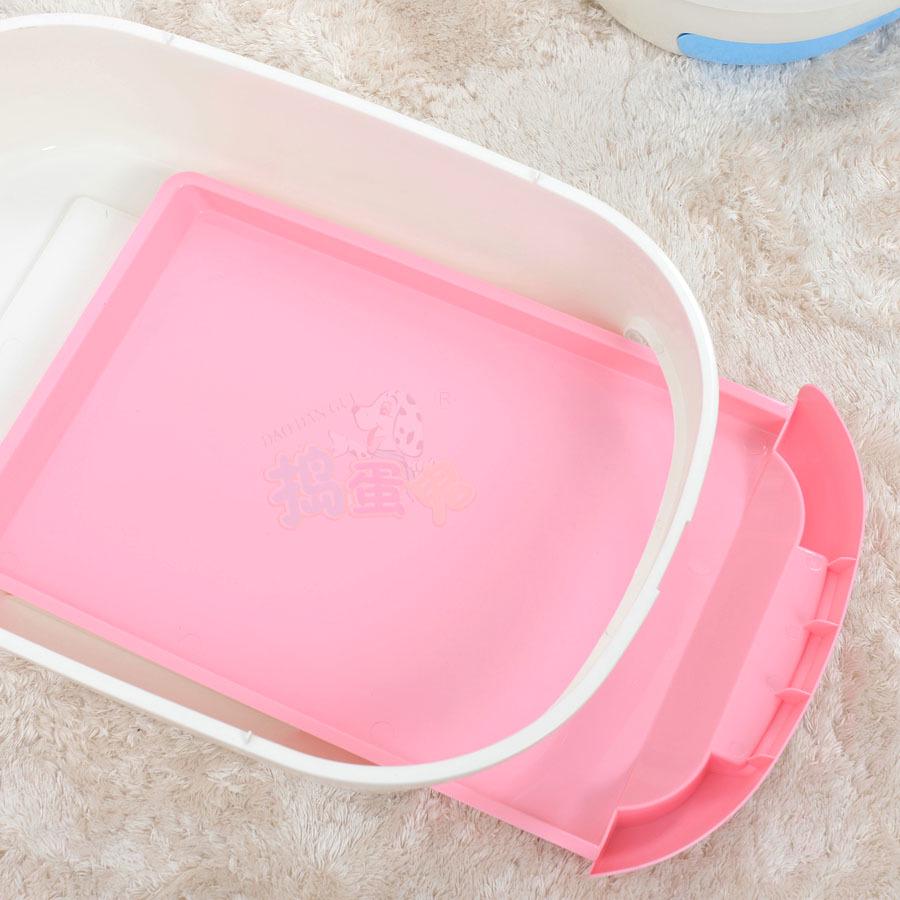 Double-Layer Mesh Cat Litter Box - Large Semi-Closed Mischief Maker