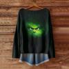 Women's Fashion Long Sleeve Christmas Snowman Snowflake Print Jacket Cardigan