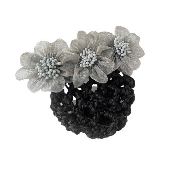 Hair Bun Net Elegant Lace Flower Hairpin Bun Cover Professional Hairstyle Hollow Out Lady Ballet Career Crochet Hairband Hair Accessories