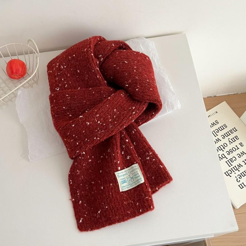 Womens Winter Wool Blend Knitted Beaded Scarf Gloves Set Casual Chic Accessory In Multiple Colors