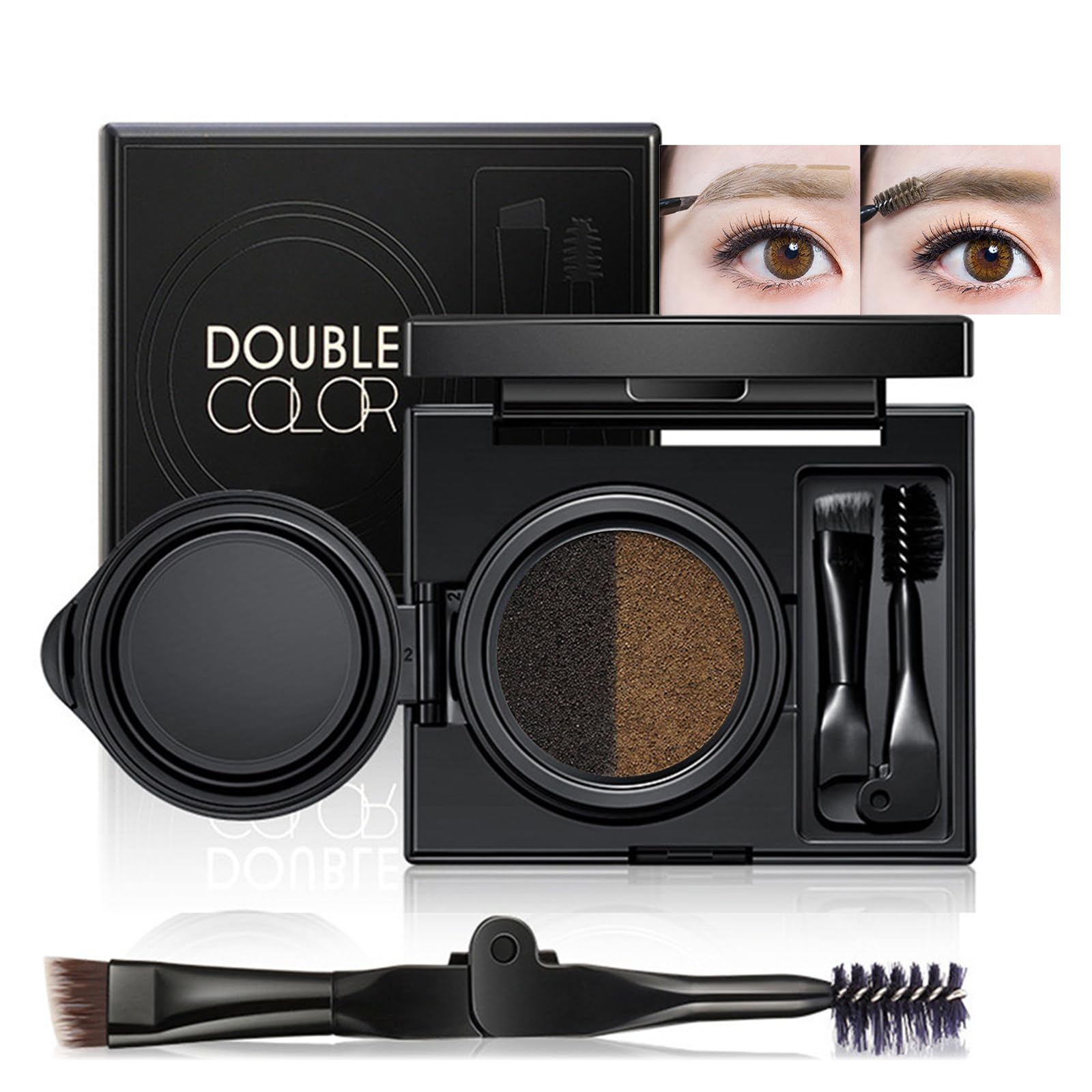 

Erinde 3D Cushion Brow Eyebrow Waterproof Brush Included Eyebrow Concealer Mascara Liquid Eyebrow Concealer with Brush High Color Payoff Natural