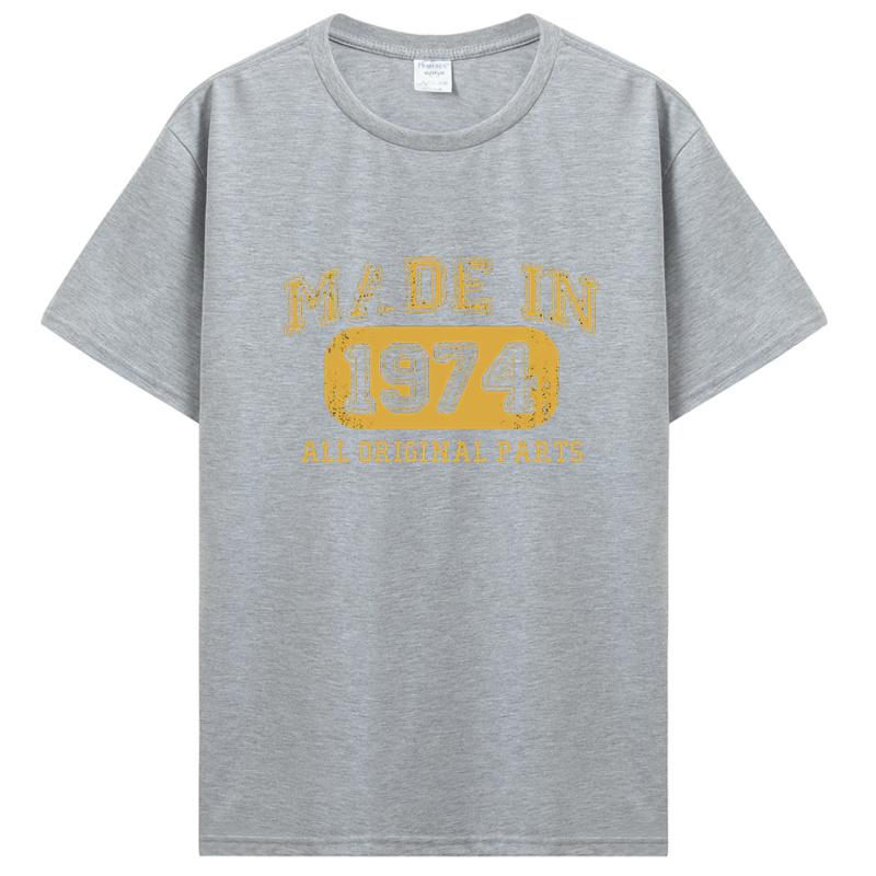 Old Vintage 1974 Birthday Men Women T-Shirt Wife Husband B-Day Presents Sayings Quote Graphic Clothing Oversized Tshirt