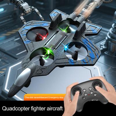 Remote Control Airplane Toy 360 Degrees Stunt Spin LED Lights Drop-Resistant Remote Control Fighter Jet