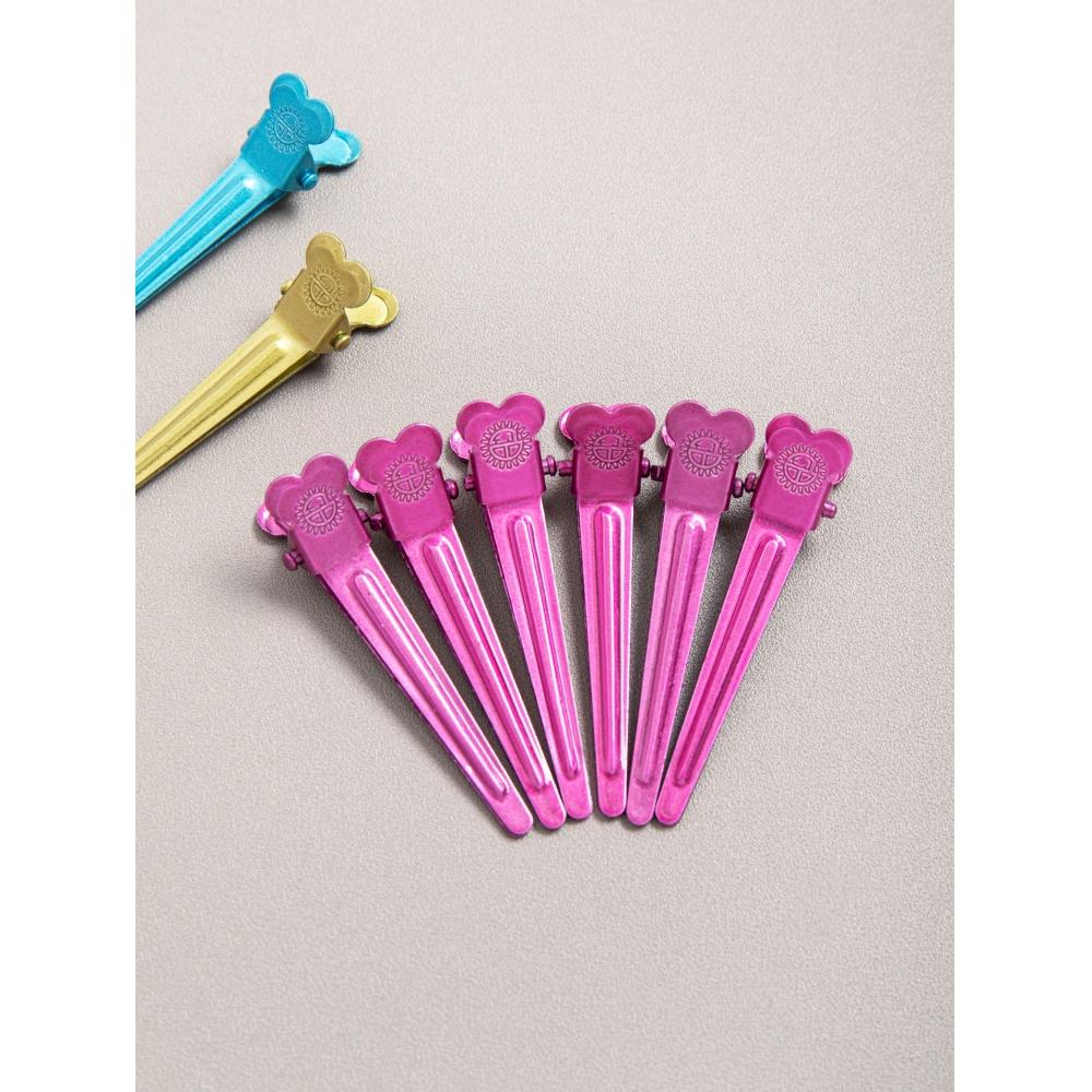 

Набор из 6 алюминиевых зажимов Daiso Color Pink