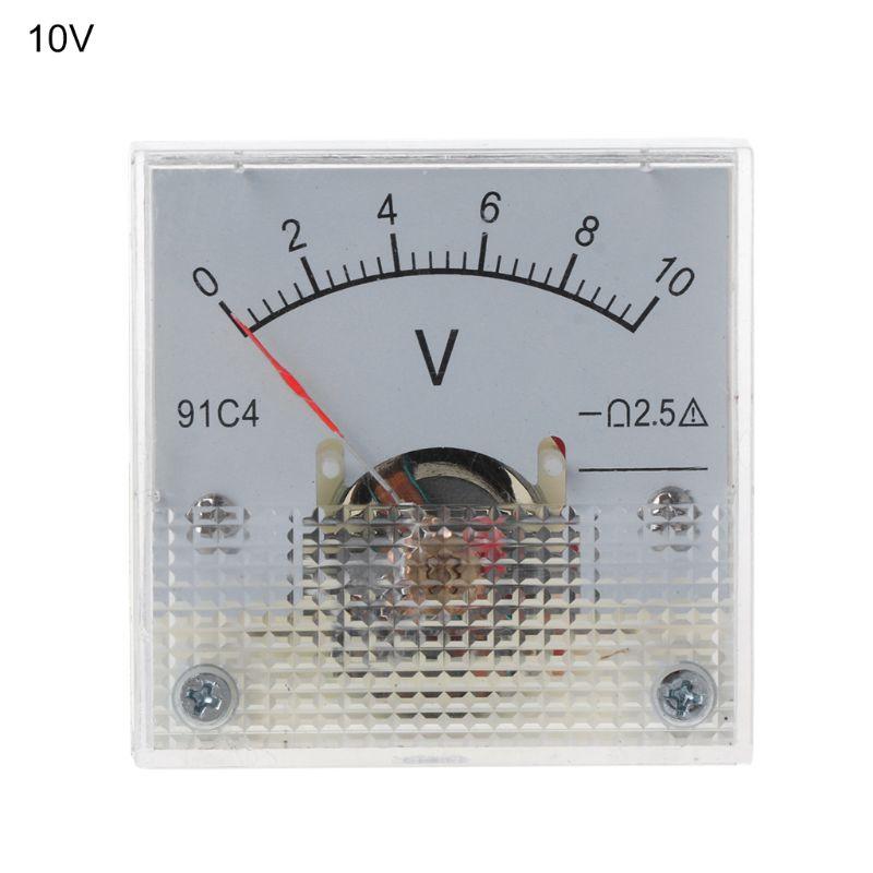 Dial Type DC Voltage Meter Voltmeter Analog Panel Rectangular Plastic Volt Tester 3/5/10/15/20/30/50/100/150/250V