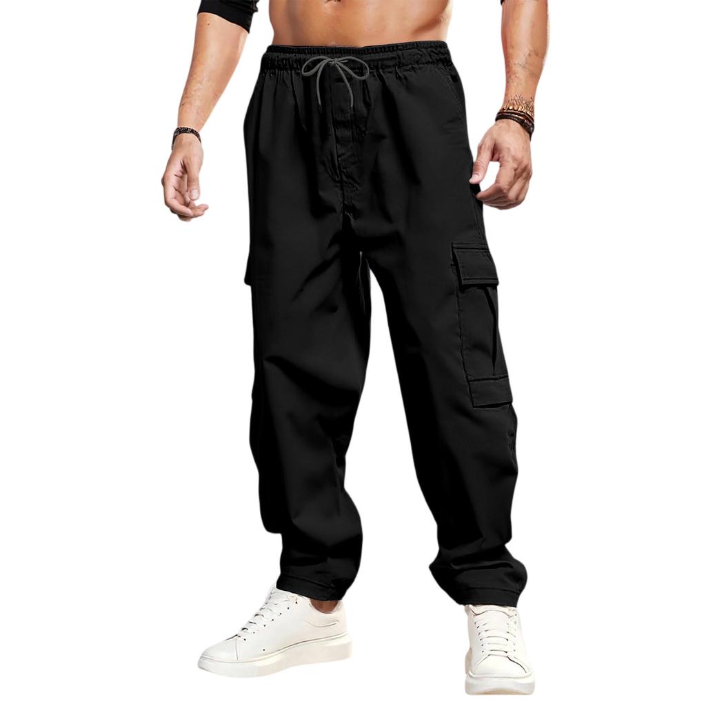 Casual Sports Pants Men's Loose Leggings Long Panel Fitness Running Training Pants