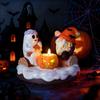 Ghost Shape Mold 4Pcs Halloween Silicone Candle Molds Set, DIY Gnome Pumpkin Handmade Soap Crafts Mold, Epoxy Resin Casting for Festival Crafting