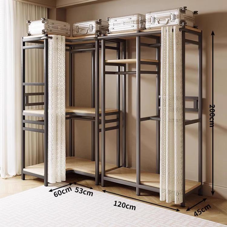Vertical Metal Corner Coat Rack for Bedroom or Entrance