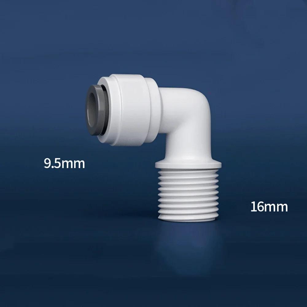 Fit 1/4" 3/8" OD Tube 90 Degree Elbow POM Quick Fitting Connector For Aquarium RO Water Filter Reverse Osmosis System