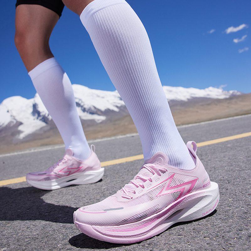361 Flame 2.5 Low Top Full Length Carbon Plate Running Shoes Unisex White Pink 672332207-13