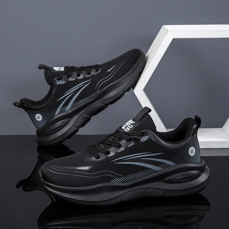 

Sports and leisure shoes couple s non-slip thick-soled summer new mesh breathable shock absorption ultra-light soft-soled running shoes men s shoes 36 чёрный