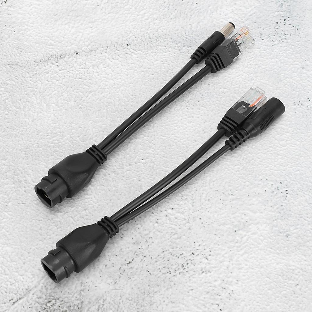 5 Pairs Ethernet POE Splitter Adapter Injector DC12V Waterproof for IP CameraBlack