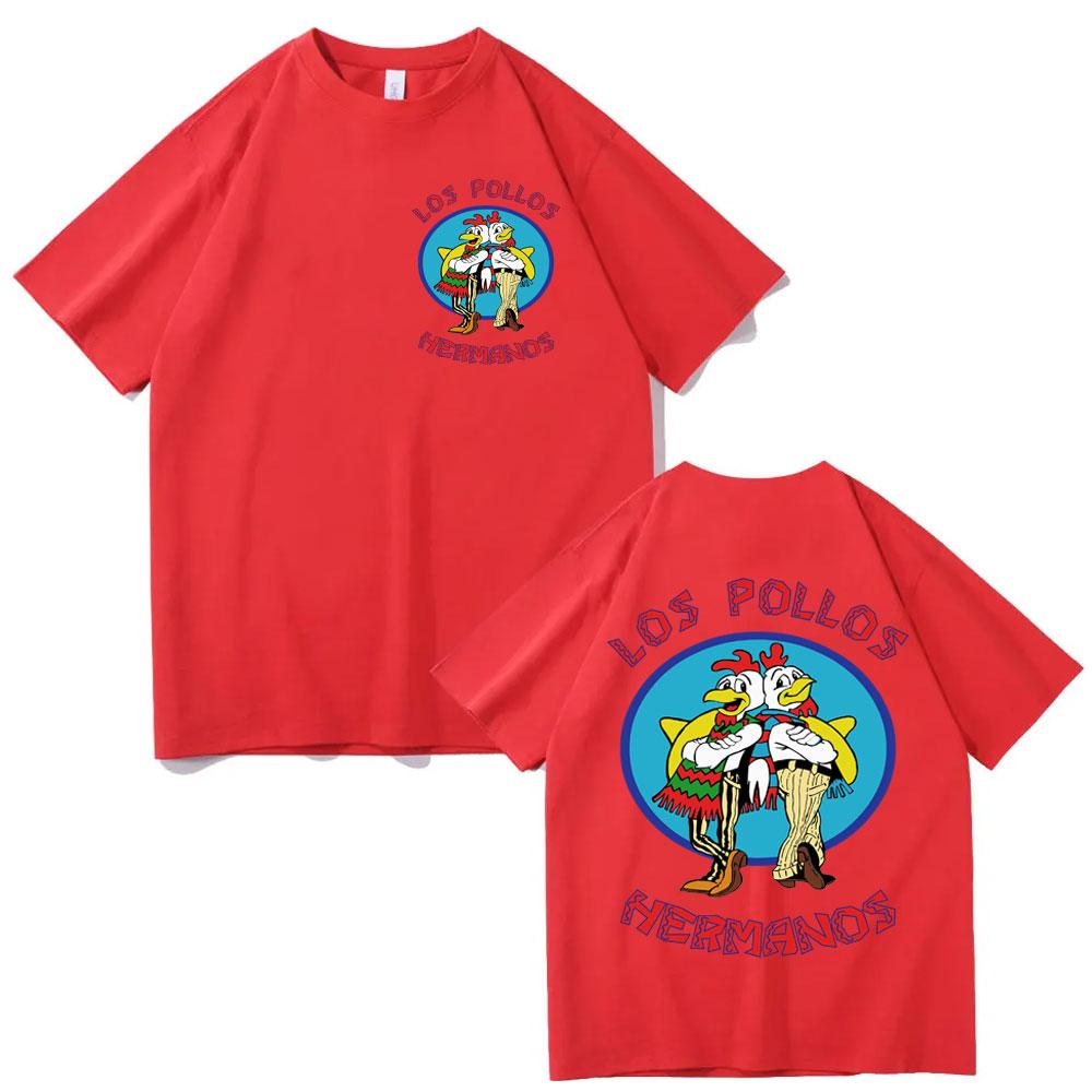 TV Series Breaking Bad Los Pollos Hermanos Graphic T Shirts Vintage Y2K Clothing Tshirt Casual Fashion Loose Tshirts Unisex