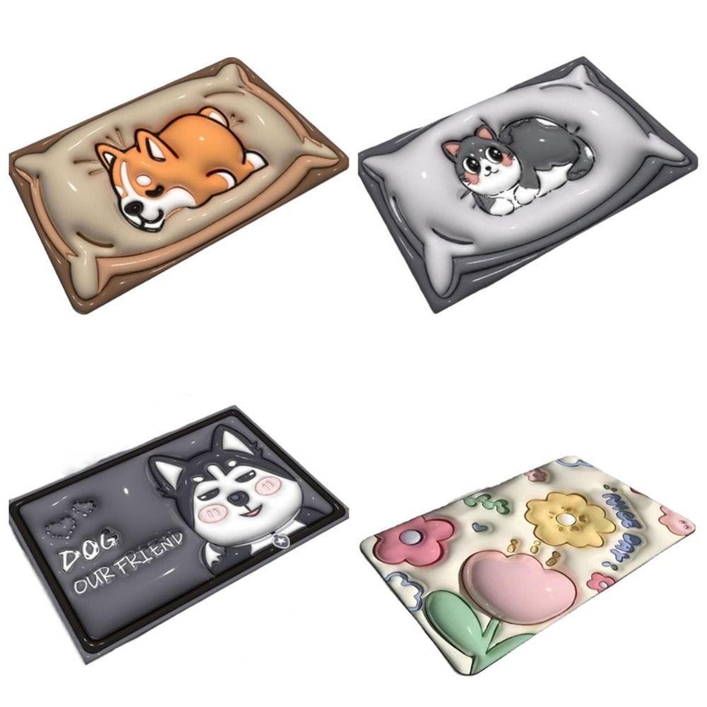 

Diatomaceous Earth Absorbent Mat Animal Pattern Drain Placemats Popular Floor Mat Bedroom Bedside 40*60cm-Corgi
