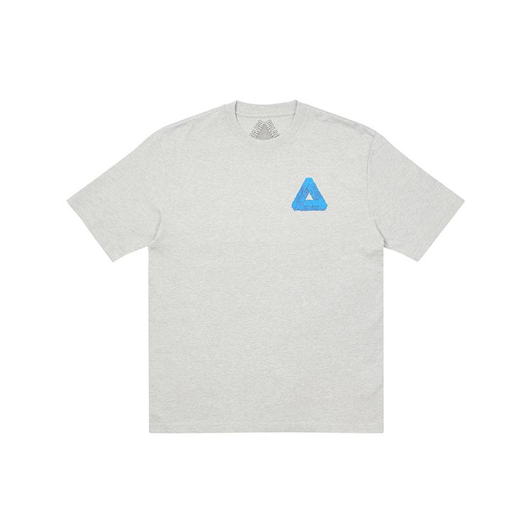 Palace Tri-Slime Logo T-Shirt Unisex Tops Grey P20TS032