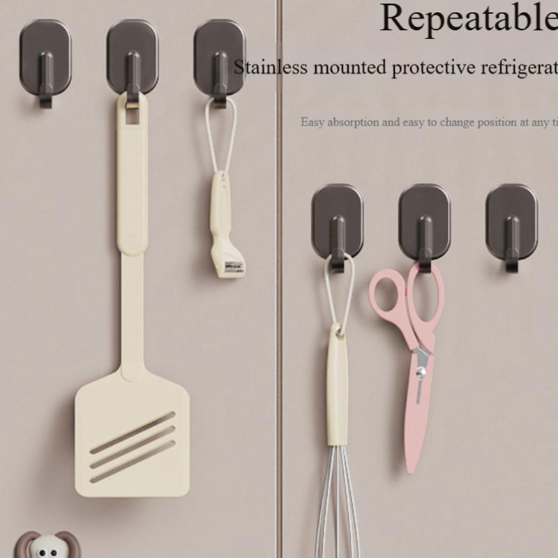 Heavy Duty Magnetic Hook for Kitchen Refrigerator Magnets Hooks Key Towel Storage Holder No Drilling Traceless Bathroom Hangers