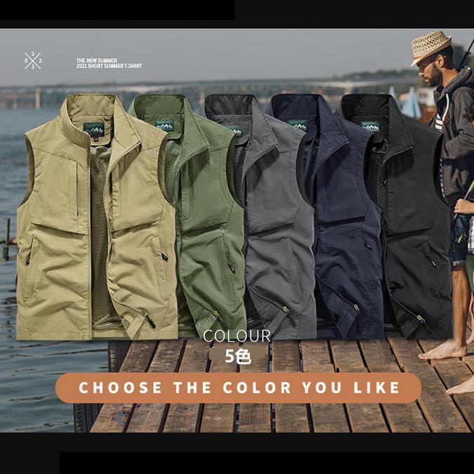 [YWSY] Men's Vest Photographer Large Size Stylish Photographer Vest Fishing