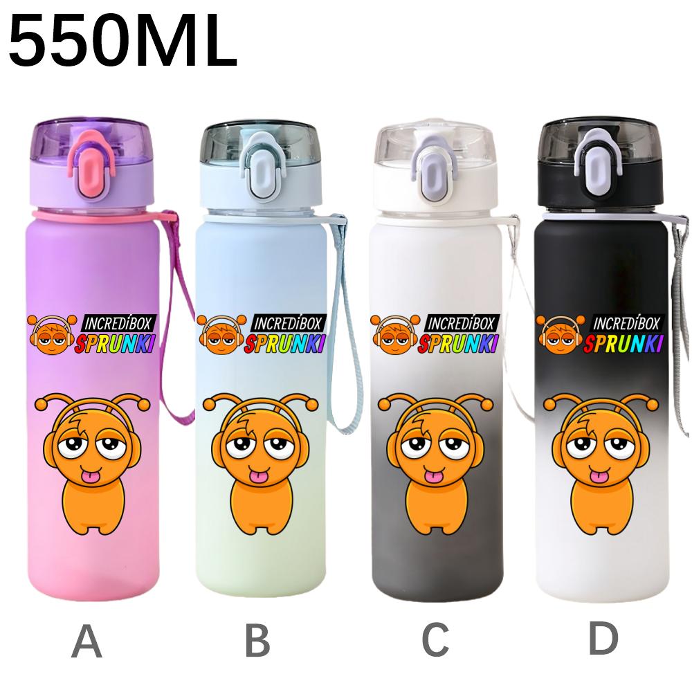 550ml Hra Sprunki Gradientní Sportovní Láhev na Vodu Kreslená Nepropustná Přenosné Lahve na Pití Venku Sport Fitness Pohárek na Vodu