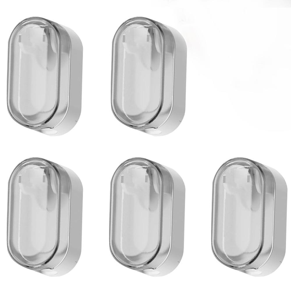 

5 шт. держатель для зубных щеток настенный защитный гигиенический чехол для зубных щеток, колпачок для всех зубных щеток 5 PCS (Gray)