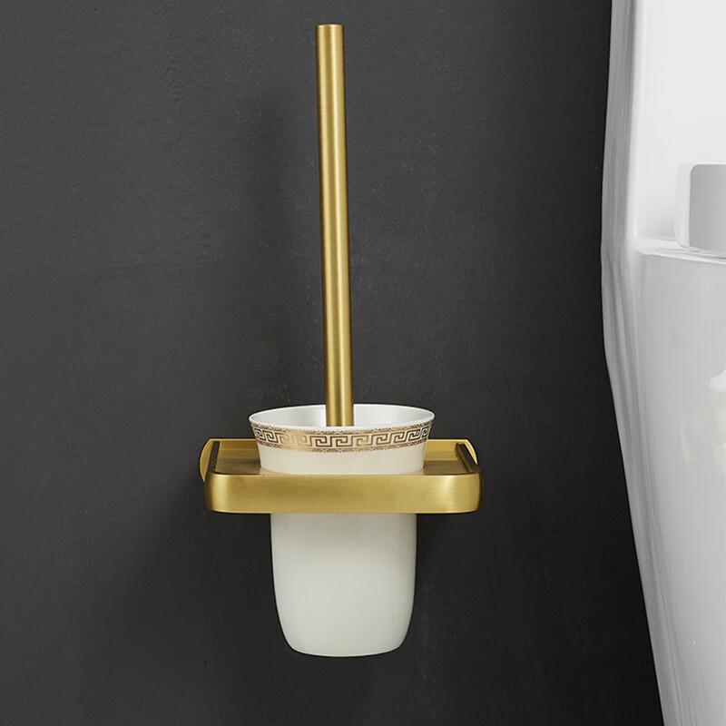 cmaos Brushed Gold Aluminum Bathroom Shelf