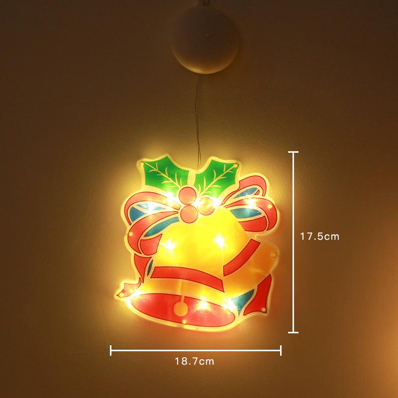 MAITA LED Luci a ventosa Babbo Natale Pupazzo di neve Luci da appendere alla finestra Luci decorative per l'albero di Natale