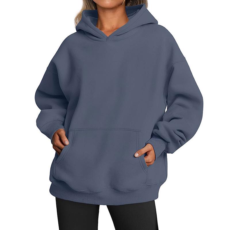 2024 Women's Spring/Autumn Hooded Sweatshirt with Pockets