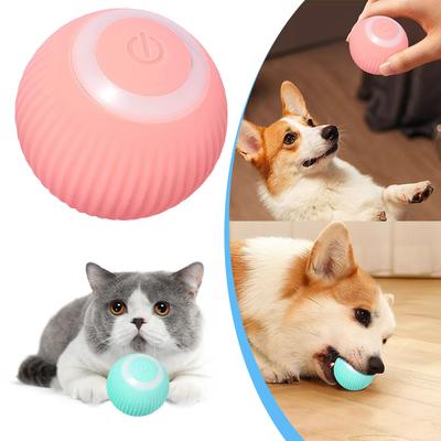 USB Rechargeable Electronic Pet Cat Toy Ball Pet Supplies Interactive Pet Ball Toy for Puppy Birthday Gift for Indoor Cat Kitten