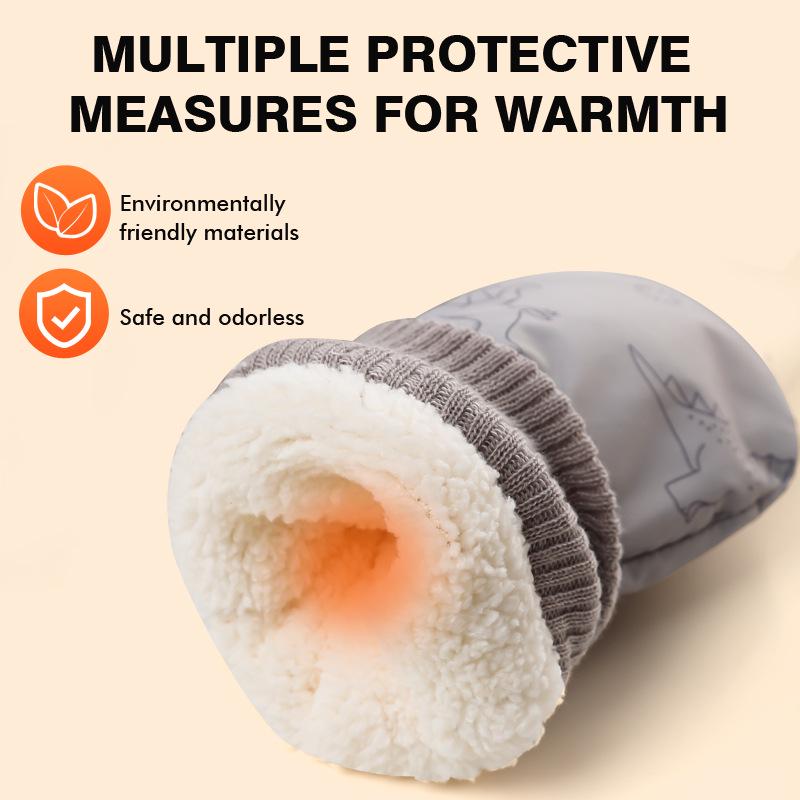 Kids' Quick-Dry Warm Ski Gloves with Waterproof Fabric and Thick Velvet Lining