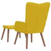 Vidaxl Armchair with Footstool, Mustard, Upholstered In Velvet
