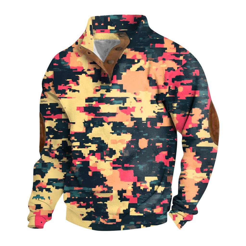 Men's Standing Collar Sweatshirt Is Outdoor Casual Sweaters Tops