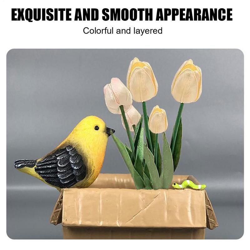Bird Figurine Tabletop Ornament Bird Figurine Decor Decorative Animal Decoration Resin Collectible Funny Ornament For Kids Adult