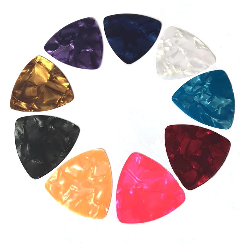 Celluloid Guitar Picks 0.5-0.75mm Frosted ABS Plectrums with Logo Print