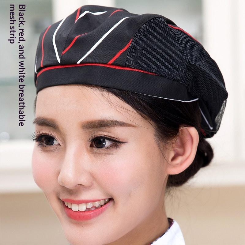 Waiter Beret Breathable Mesh Chef Hat Catering Milk Tea Baking Work Hat Men Women