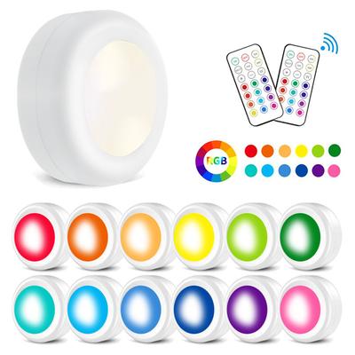 RGB LED Night Light Wireless Remote Controller RGBW 13 Colors Dimmable Flash Under Cabinet Night Lamp For Closet Stair Hallway