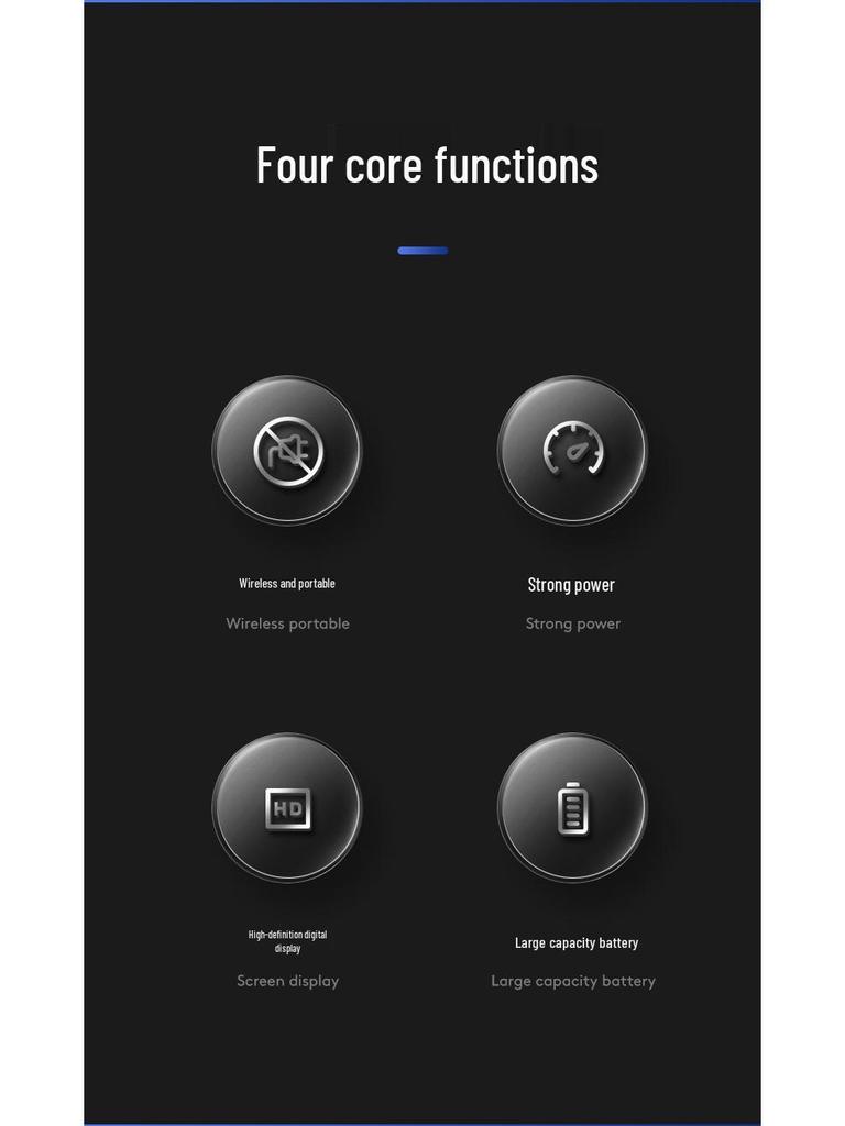 Wireless Portable Car & Household Vacuum Cleaner with Blowing and Suction, Multifunctional Inflator Pump