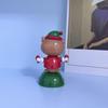 No Battery Solar Toys Powered Dancing Car Ornament, Creative Dashboard Christmas Cartoon Figure for Miniature Holiday Desktop Ornaments Auto Interior