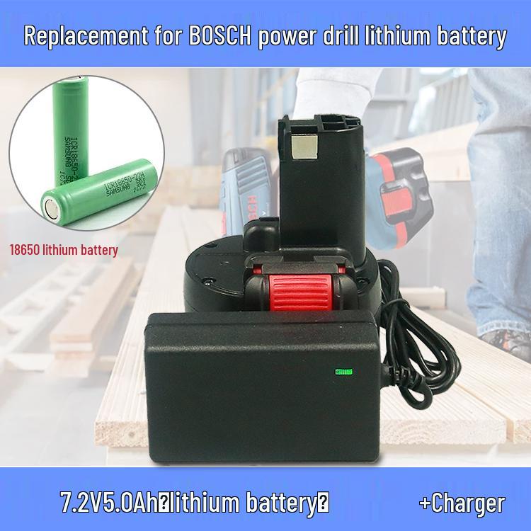 Compatible Lithium Battery 18650 for BOSCH 7.2V-14.4V Cordless and Pistol Drill GSR12-2.