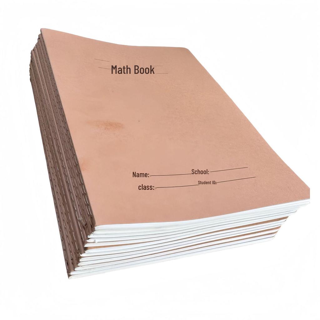 Caderno Estudantil B5 Capa Kraft para Prática de Inglês, Matemática e Chinês (16K)