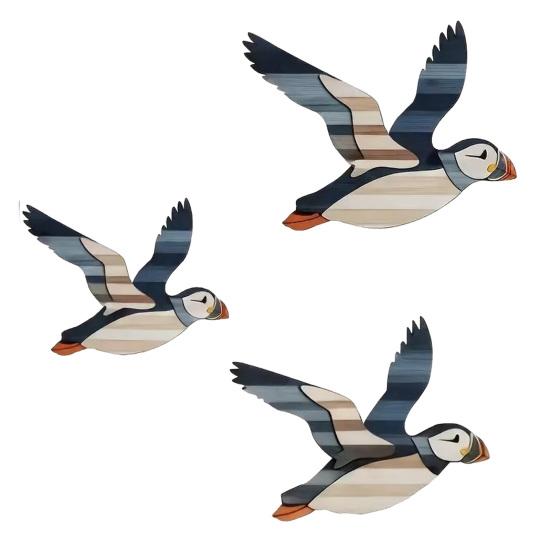 

3 Pcs Wooden Parrot Wall Art Rustic Flying Birds Wall Hanging Decor for Living Room Bedroom Kitchen Office Decor Sets