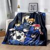 1pc Blue Lock Team Spirit Flannel Blanket Soft Warm Throw Blanket for Bedroom Living Room Bed Travel Camping Picnic Gift. MT7160175