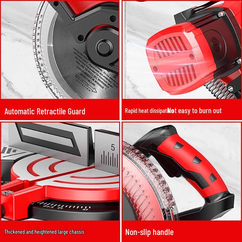 High Precision 10-Inch Aluminum Alloy Multifunctional Miter Saw for Wood and Aluminum Cutting At 45°