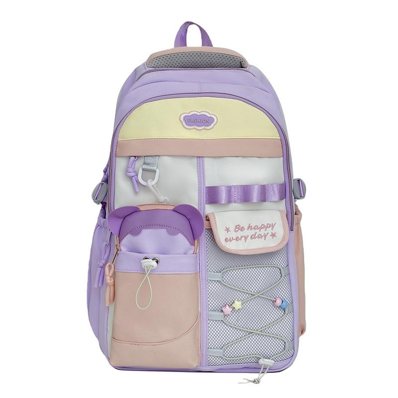 Schoolbag Japanese ins college style fresh and sweet schoolbag female high value junior high school students lightweight large capacity backpack