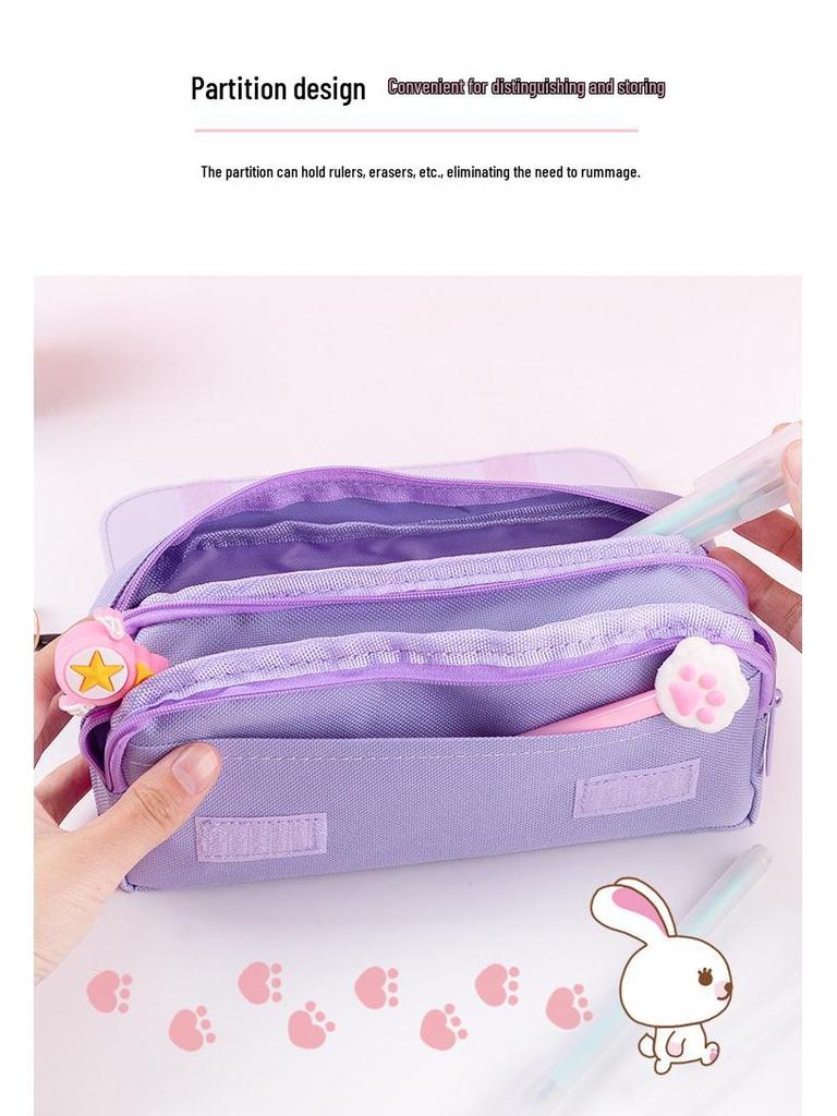 2024 Söt pennväska med stor kapacitet för studenter - Pennväska och pennskrin för pojkar och flickor
