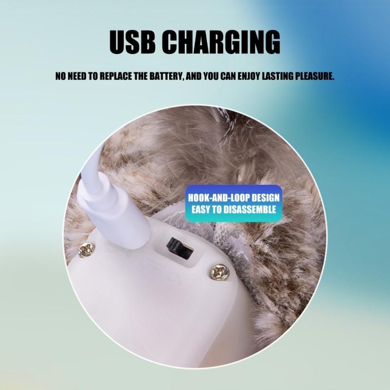 Automatic Activated Sparrow Cats Toy Remote Control Chirping Bird with Sound Effect and Motion Pet Teaser Toy