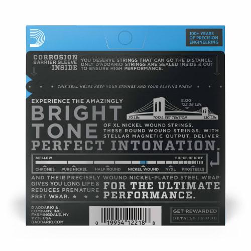 D'Addario Electric Guitar Strings, XL Nickel, .010-.049, Jazz Extra Light, EJ20