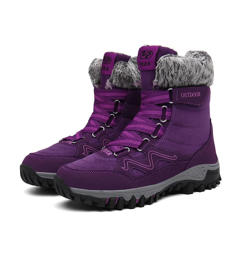 Winter High-top Cotton Thickened Couple Snow Boots Northeast Cold-resistant Large-size Men's and Women's Shoes