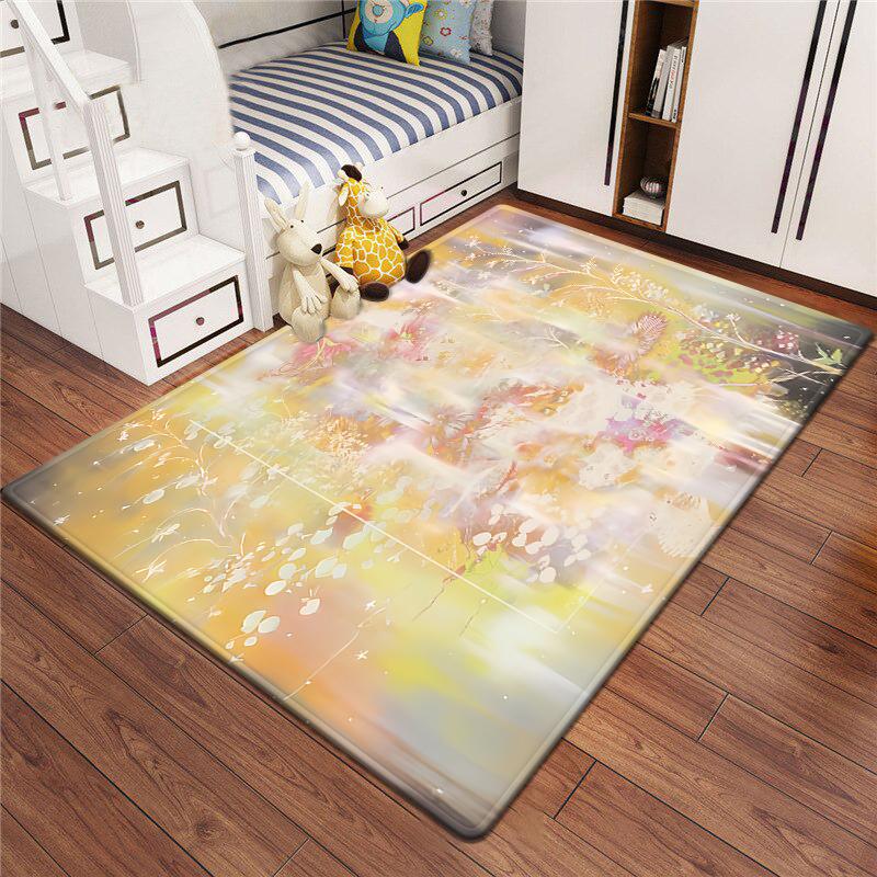 Dreamy Blending Large Room Carpet Non Slip Soft Cartoon Kids Bedroom Living Room Floor Mat Home Decor Children's Play Carpet